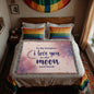 Gift for Daughter – “I Love You to the Moon and Back” Heirloom Woven Blanket