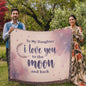 Gift for Daughter – “I Love You to the Moon and Back” Heirloom Woven Blanket