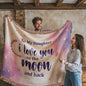 Gift for Daughter – “I Love You to the Moon and Back” Heirloom Woven Blanket