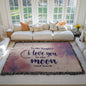 Gift for Daughter – “I Love You to the Moon and Back” Heirloom Woven Blanket