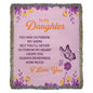 Gift for Daughter – “You'll Never Outgrow My Heart” Heirloom Woven Blanket