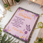 Gift for Daughter – “You'll Never Outgrow My Heart” Heirloom Woven Blanket