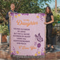 Gift for Daughter – “You'll Never Outgrow My Heart” Heirloom Woven Blanket