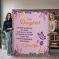 Gift for Daughter – “You'll Never Outgrow My Heart” Heirloom Woven Blanket