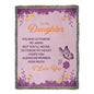 Gift for Daughter – “You'll Never Outgrow My Heart” Heirloom Woven Blanket