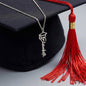 Graduation Gift for Daughter (from Mom)– “Spread Your Wings and Soar” Personalized Graduation Cap Name Necklace