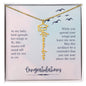 Graduation Gift for Daughter (from Mom)– “Spread Your Wings and Soar” Personalized Graduation Cap Name Necklace
