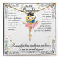 Graduation Gift for Daughter – “I'm So Proud of You” Personalized Graduation Cap Name Necklace