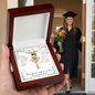 Graduation Gift for Daughter – “I'm So Proud of You” Personalized Graduation Cap Name Necklace