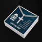 Gift for Dad – “I Know You’ve Loved Me Since I Was Born” Cross Cuban Link Necklace