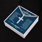 “Stay Strong, Be Confident & Just Do Your Best” Personalized Cross with Cuban Link Chain - Gift for Grandson