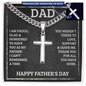 Gift for Dad – “I Am Proud, Glad & Honoured to Have You as My Father” Cross Necklace