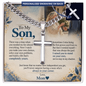 To My Son – Always in Your Corner Personalized Cross & Cuban Link Chain