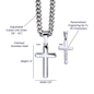 Gift for Son – “See the Invisible” Personalized Cross with Cuban Link Chain