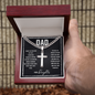 Gift for Dad – “Dad, You Are My Hero” Cross Cuban Link Necklace