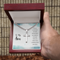 Gift for Son – “Always Remember You Are Braver” Personalized Cross with Cuban Link Chain