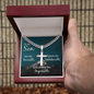 Gift for Son – “See the Invisible” Personalized Cross with Cuban Link Chain
