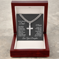 Gift for Dad – “You Calm My Fears” Cross Cuban Link Necklace