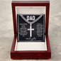 Gift for Dad – “Dad, You Are My Hero” Cross Cuban Link Necklace