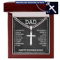 Gift for Dad – “I Am Proud, Glad & Honoured to Have You as My Father” Cross Necklace