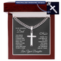 Gift for Dad – “You Calm My Fears” Cross Cuban Link Necklace