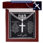 Gift for Dad – “Dad, You Are My Hero” Cross Cuban Link Necklace