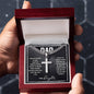 Gift for Dad (from Daughter) – “Thank You for Being My Hero” Personalized Cross Necklace