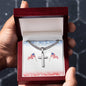 Gift for Him - Independence Day Edition – Cross Cuban Link Necklace