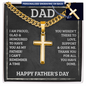 Gift for Dad – “I Am Proud, Glad & Honoured to Have You as My Father” Cross Necklace