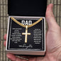 Gift for Dad – “Dad, You Are My Hero” Cross Cuban Link Necklace