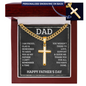 Gift for Dad – “I Am Proud, Glad & Honoured to Have You as My Father” Cross Necklace