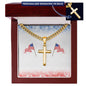 Gift for Him - Independence Day Edition – Cross Cuban Link Necklace