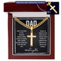 Gift for Dad – “Dad, You Are My Hero” Cross Cuban Link Necklace