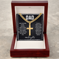 Gift for Dad – “Dad, You Are My Hero” Cross Cuban Link Necklace