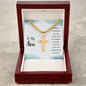 Gift for Son – “Always Remember You Are Braver” Personalized Cross with Cuban Link Chain