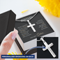 “I Want to Tell You That the Greatest Gift My Parents Ever Gave Me Was You, My Brother” Personalized Cross Necklace with Snake Chain - Gift for Brother