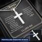 Gift for Father‑in‑Law – “You Made My Life Better” Cross Snake Chain Necklace