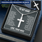 “I Love You With Every Ounce of My Soul and Every Fiber of My Being” Personalized Cross Necklace with Snake Chain - Gift for Husband