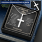 Gift for Father‑in‑Law – “You Made My Life Better” Cross Snake Chain Necklace