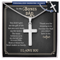 Gift for Father‑in‑Law – “You Made My Life Better” Cross Snake Chain Necklace