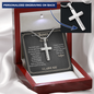Gift for Father‑in‑Law – “You Made My Life Better” Cross Snake Chain Necklace