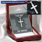 “I Love You With Every Ounce of My Soul and Every Fiber of My Being” Personalized Cross Necklace with Snake Chain - Gift for Husband