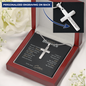 “I Want to Tell You That the Greatest Gift My Parents Ever Gave Me Was You, My Brother” Personalized Cross Necklace with Snake Chain - Gift for Brother