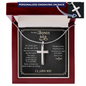 Gift for Father‑in‑Law – “You Made My Life Better” Cross Snake Chain Necklace
