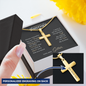 “I Want to Tell You That the Greatest Gift My Parents Ever Gave Me Was You, My Brother” Personalized Cross Necklace with Snake Chain - Gift for Brother