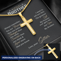 “I Want to Tell You That the Greatest Gift My Parents Ever Gave Me Was You, My Brother” Personalized Cross Necklace with Snake Chain - Gift for Brother