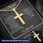 Gift for Father‑in‑Law – “You Made My Life Better” Cross Snake Chain Necklace
