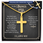 Gift for Father‑in‑Law – “You Made My Life Better” Cross Snake Chain Necklace