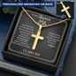Gift for Father‑in‑Law – “You Made My Life Better” Cross Snake Chain Necklace