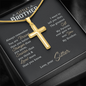 “I Want to Tell You That the Greatest Gift My Parents Ever Gave Me Was You, My Brother” Personalized Cross Necklace with Snake Chain - Gift for Brother